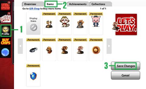zynga poker table items